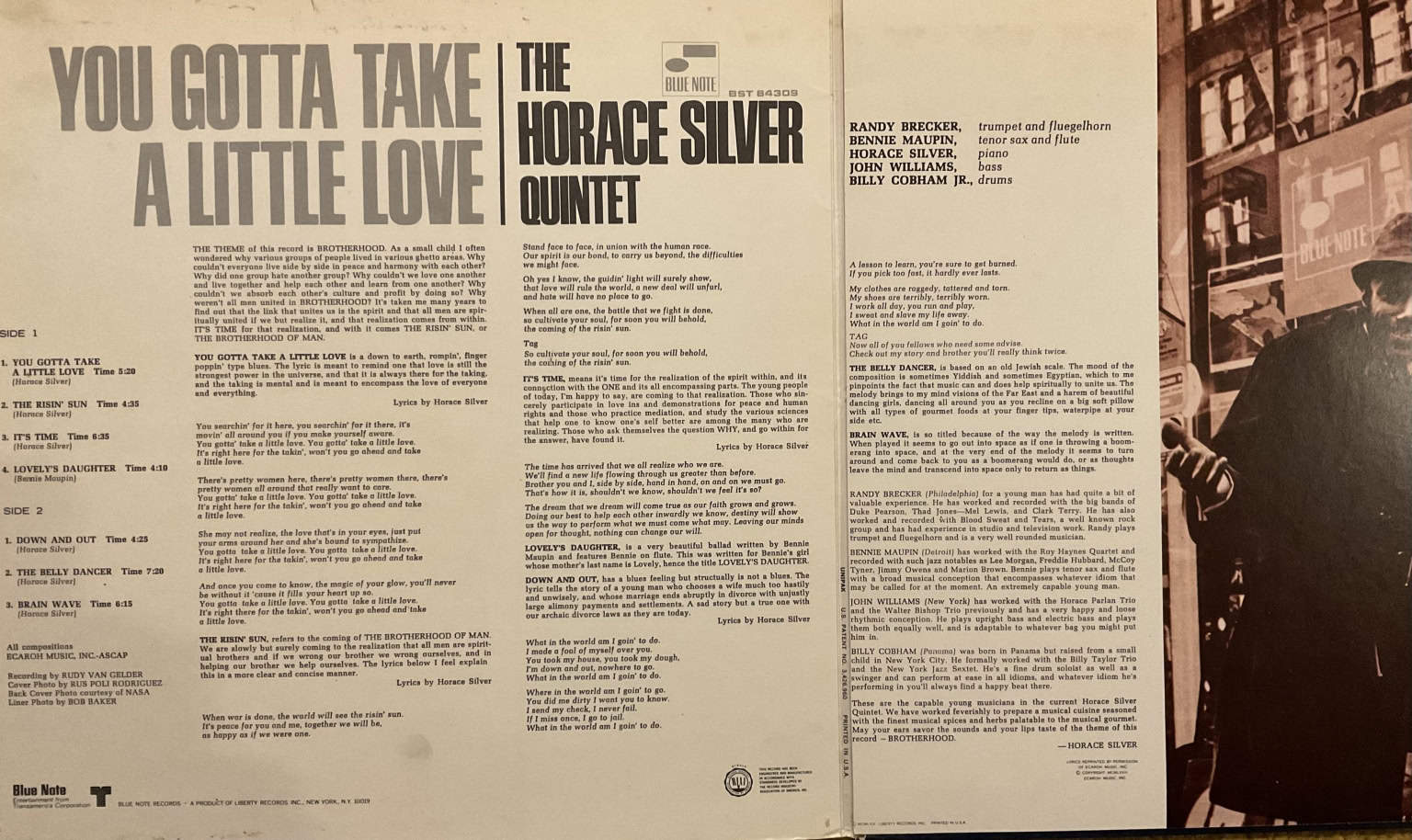 The Horace Silver Quintet – You Gotta Take A Little Love – imaginea 3