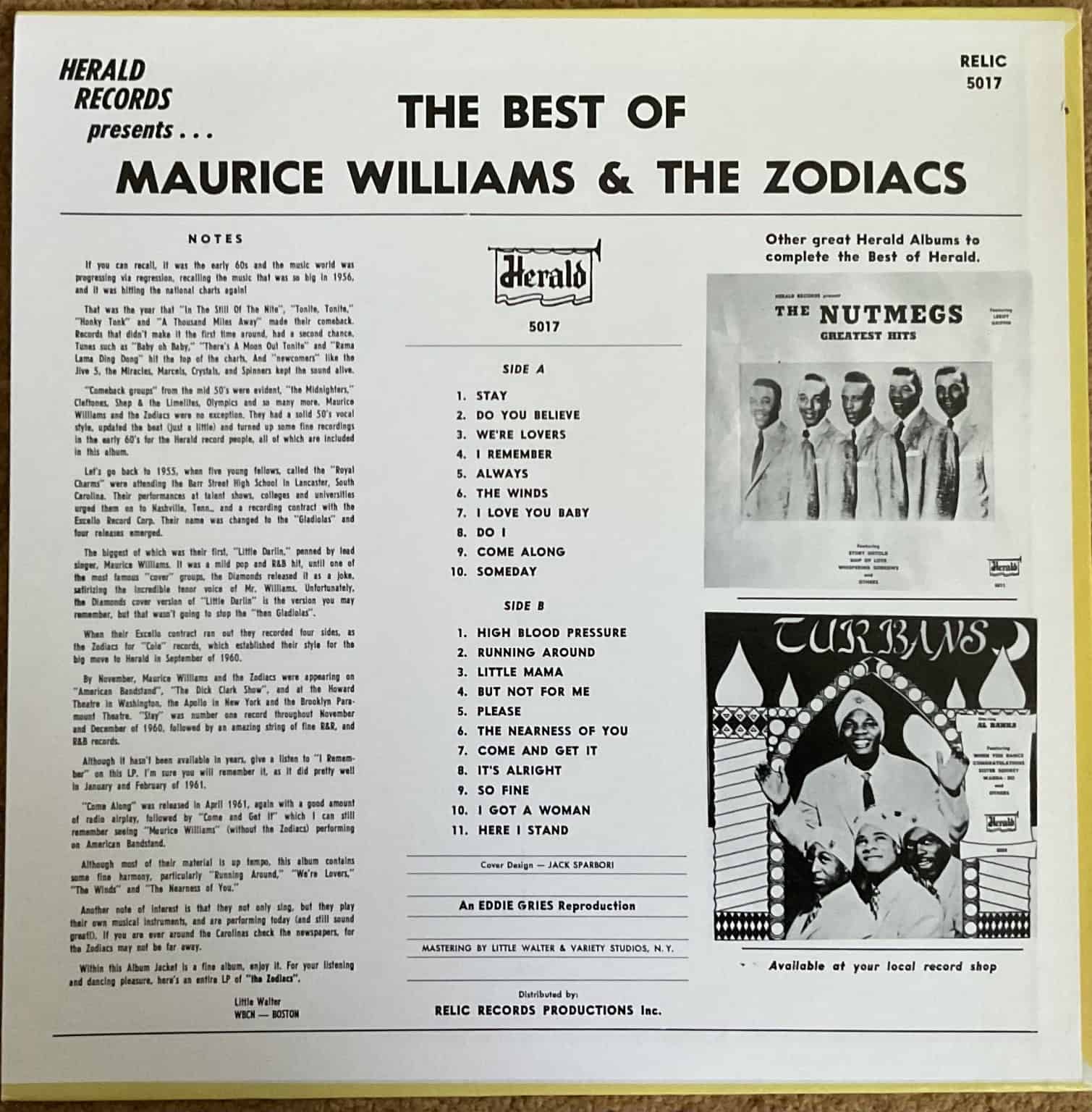 Maurice Williams & The Zodiacs ‎– The Best Of Maurice Williams & The Zodiacs – imaginea 2
