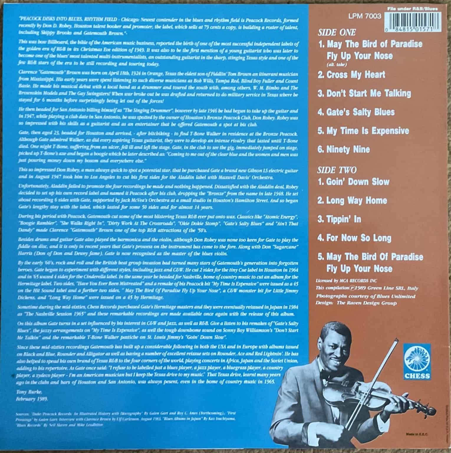 Clarence 'Gatemouth' Brown – The Nashville Session - 1965 – imaginea 2
