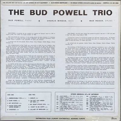 The Bud Powell Trio - Jazz At The Massey Hall – imaginea 2