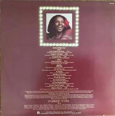 Betty Wright - Betty Wright Live – imaginea 2