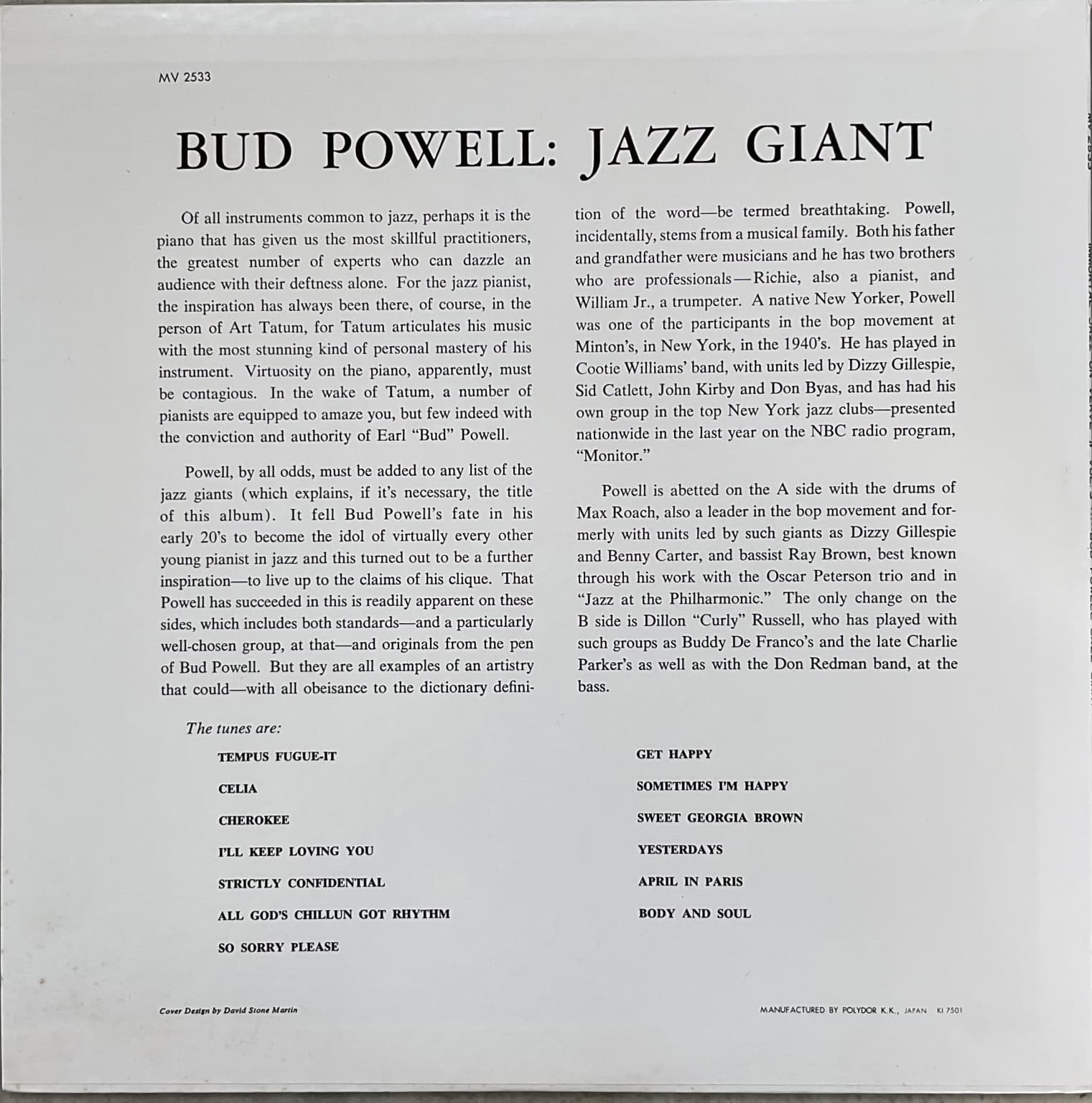 Bud Powell - Jazz Giant – imaginea 2