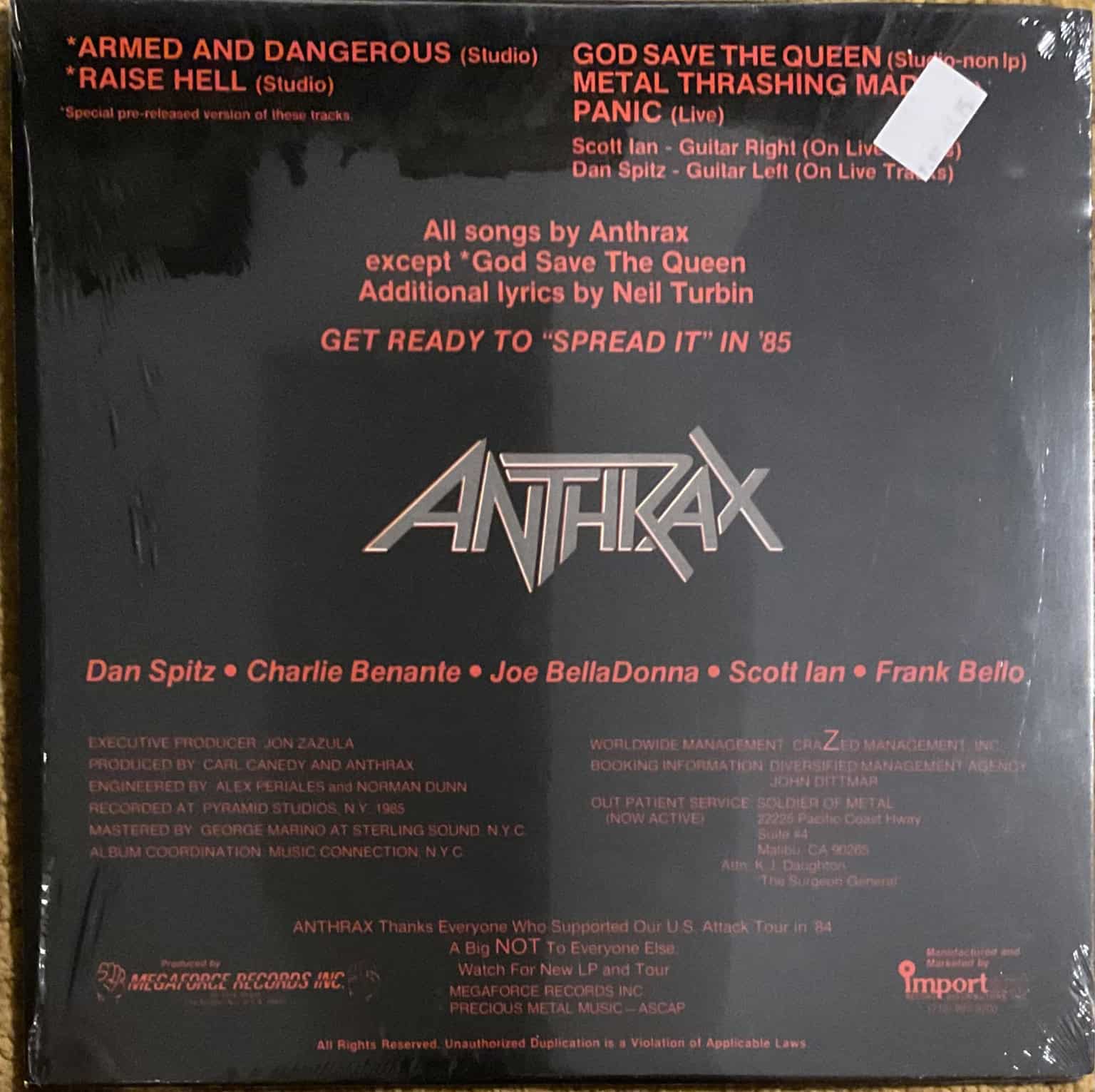 Anthrax ‎– Armed And Dangerous – imaginea 2