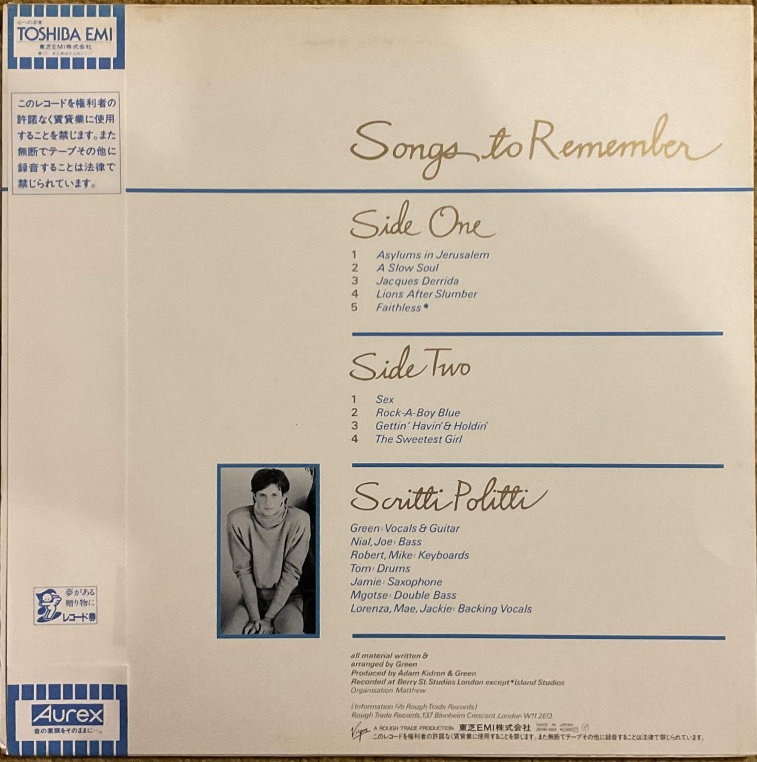 Scritti Politti ‎– Songs To Remember – imaginea 2
