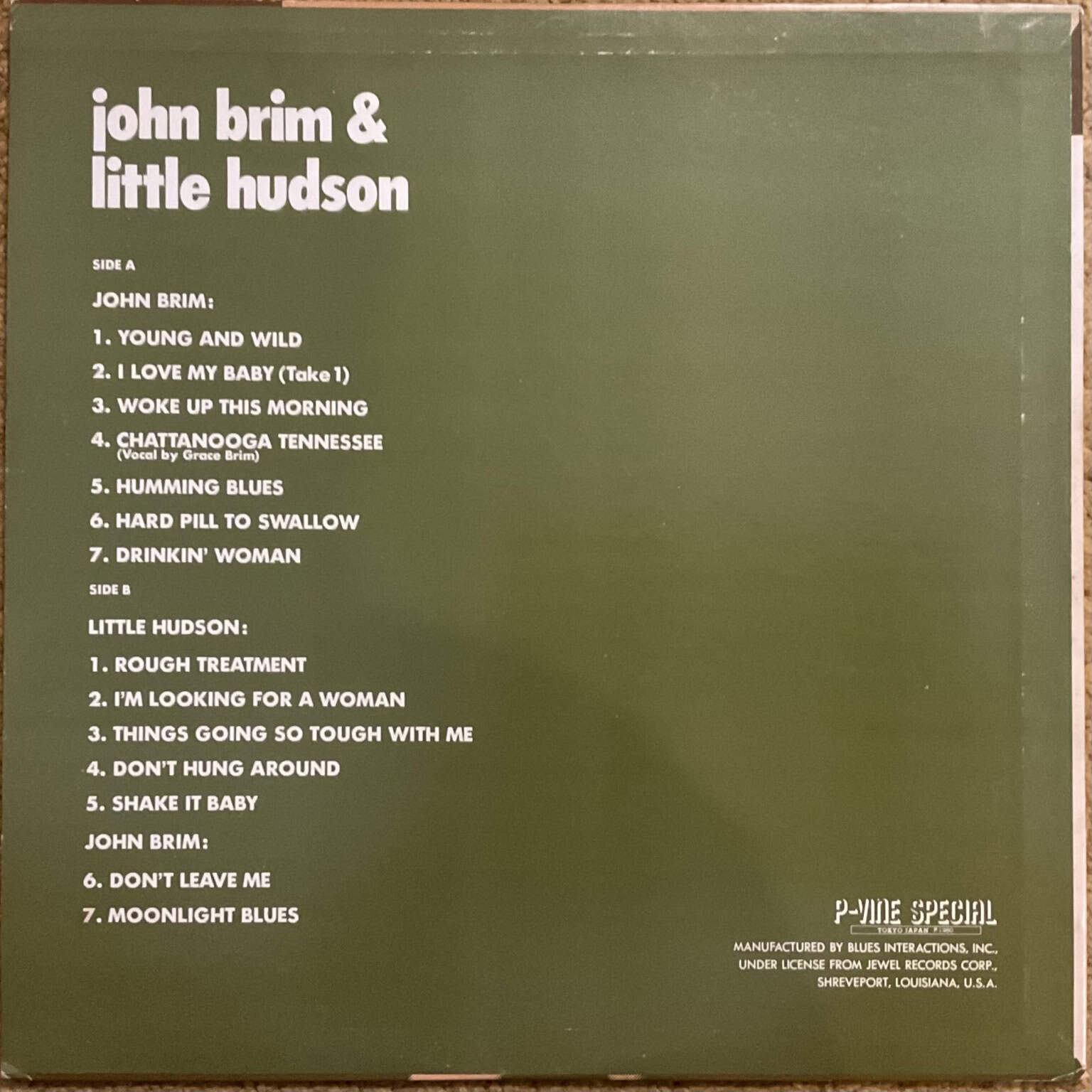 John Brim And Little Hudson ‎– John Brim And Little Hudson – imaginea 2