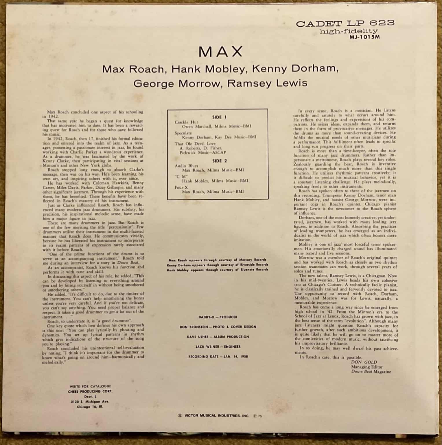 Max Roach Quintet ‎– Max – imaginea 2