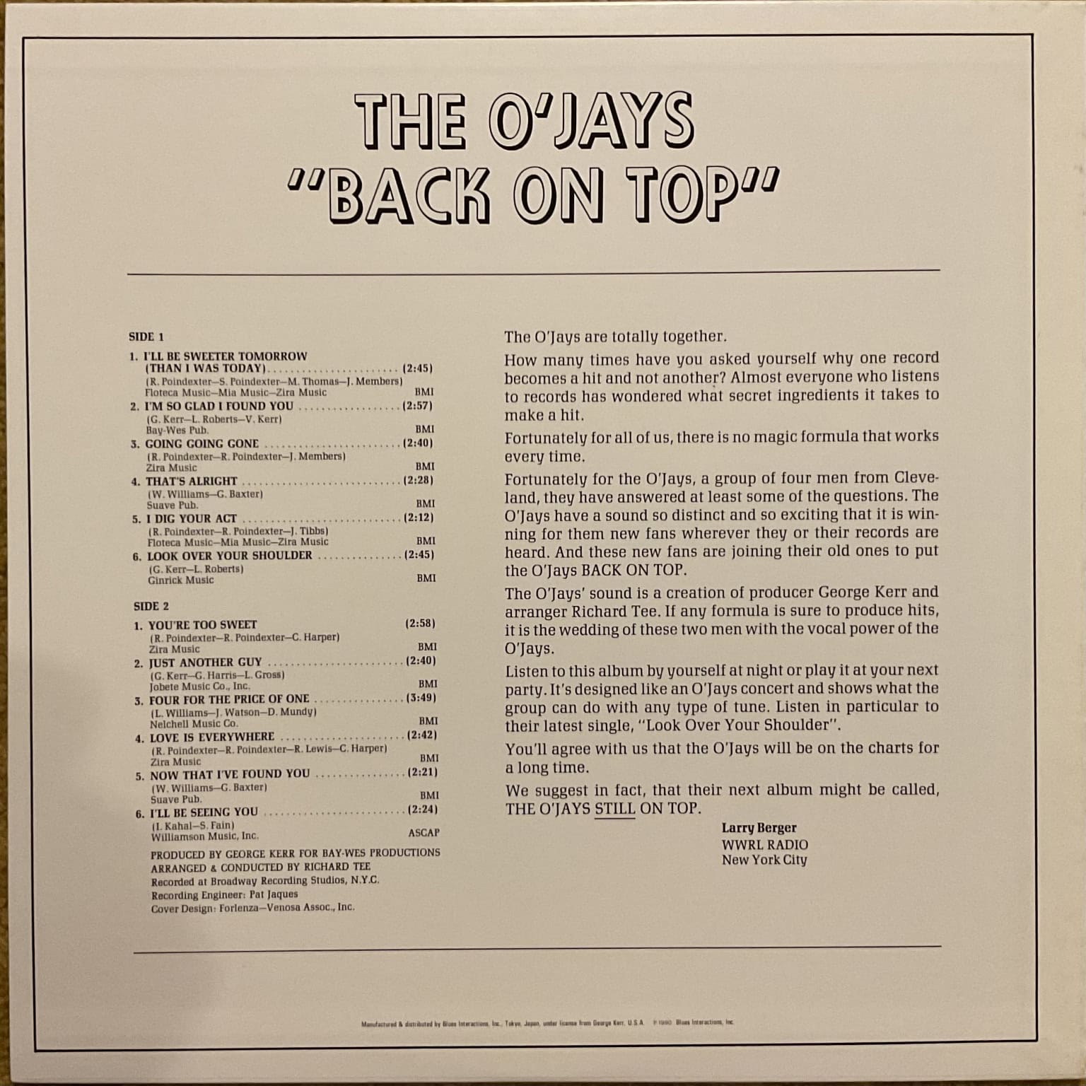 The O’Jays - Back On Top – imaginea 2