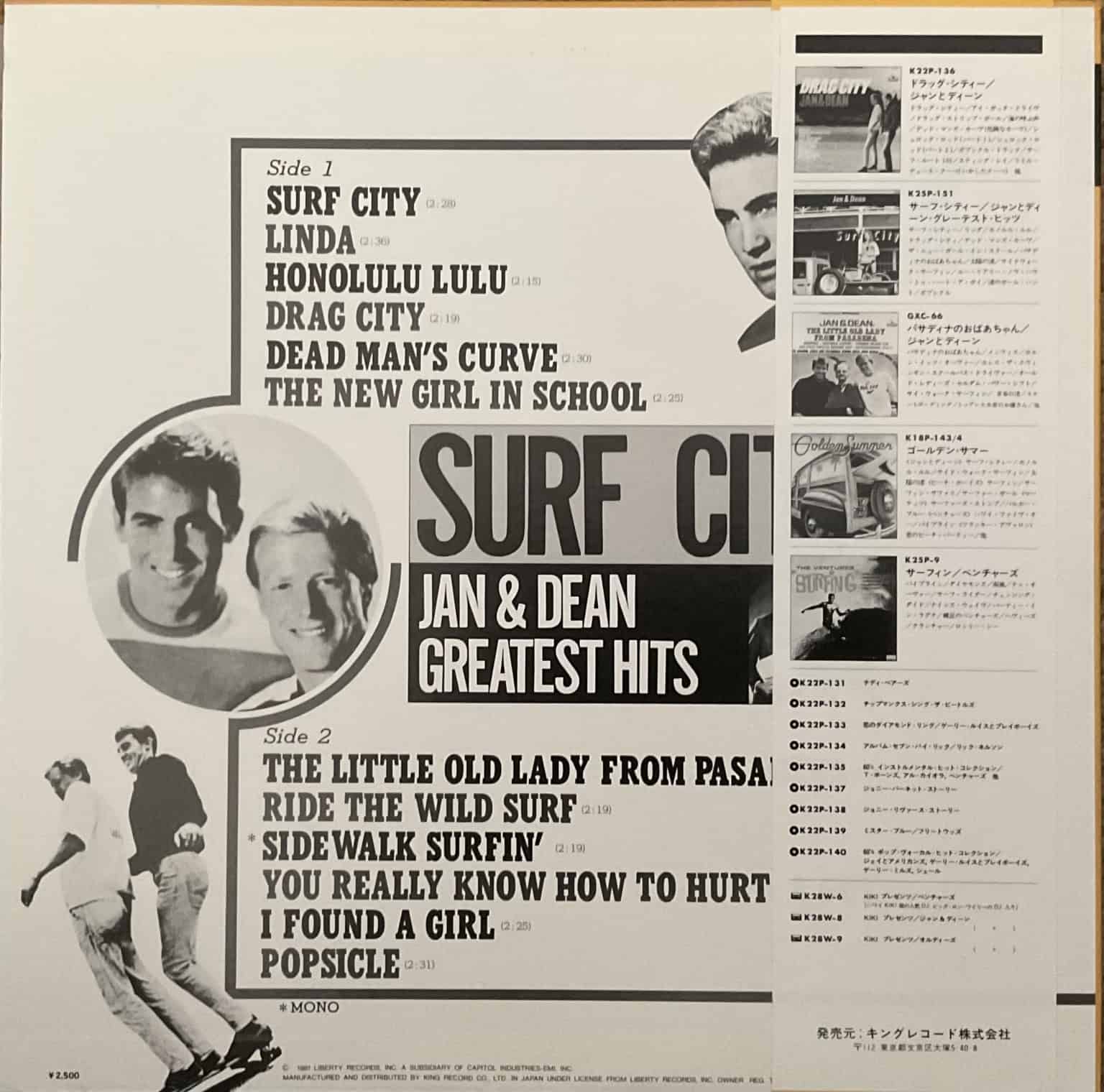 Jan & Dean – Surf City Greatest Hits – imaginea 2