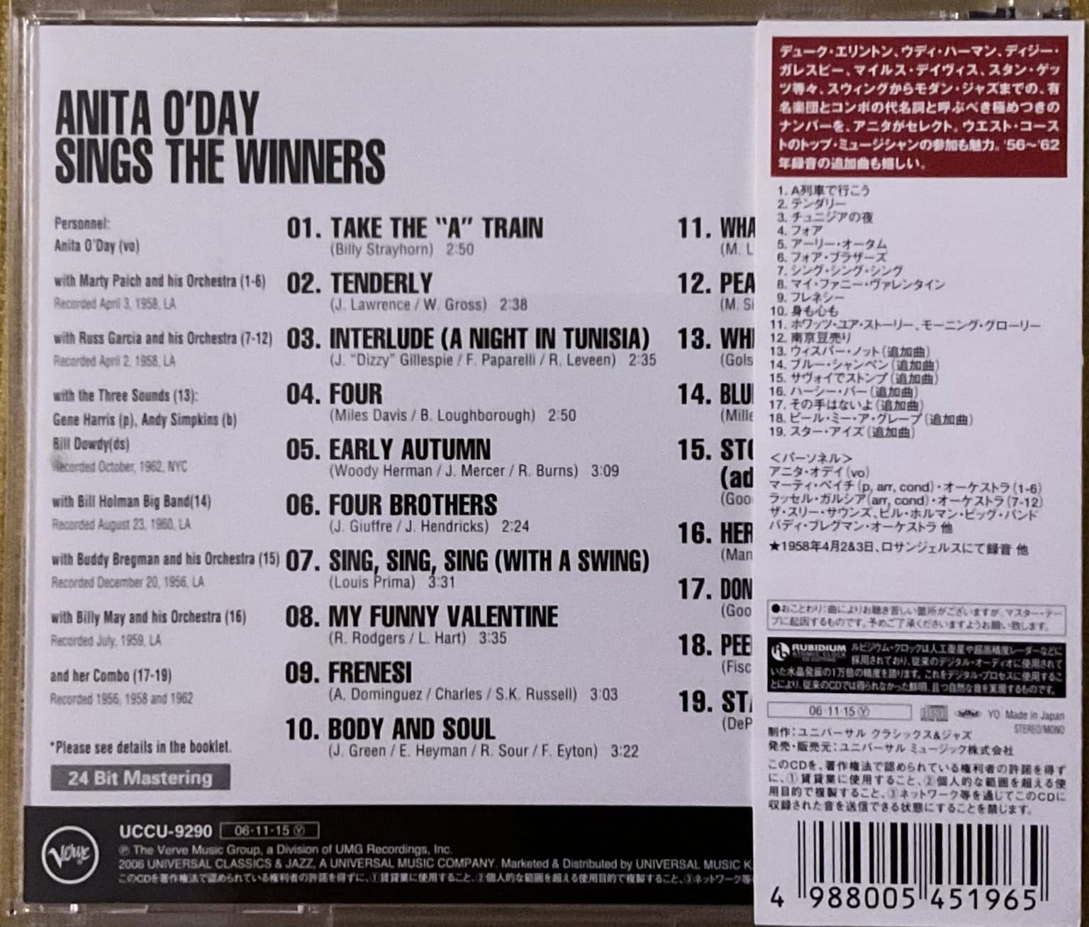 Anita O'Day – Anita O'Day Sings The Winners – imaginea 2