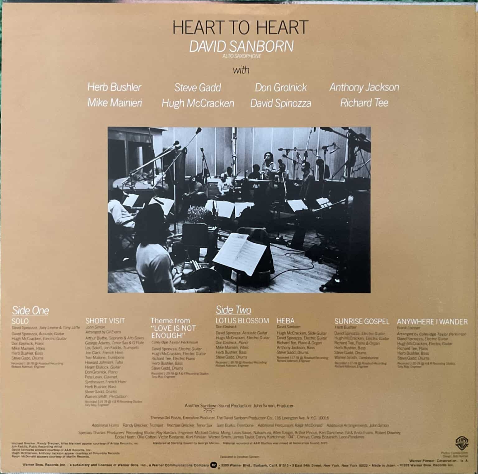David Sandborn - Heart To Heart – imaginea 2