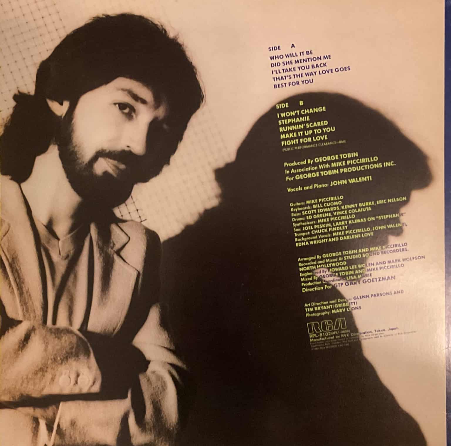 John Valenti – I Won't Change – imaginea 2