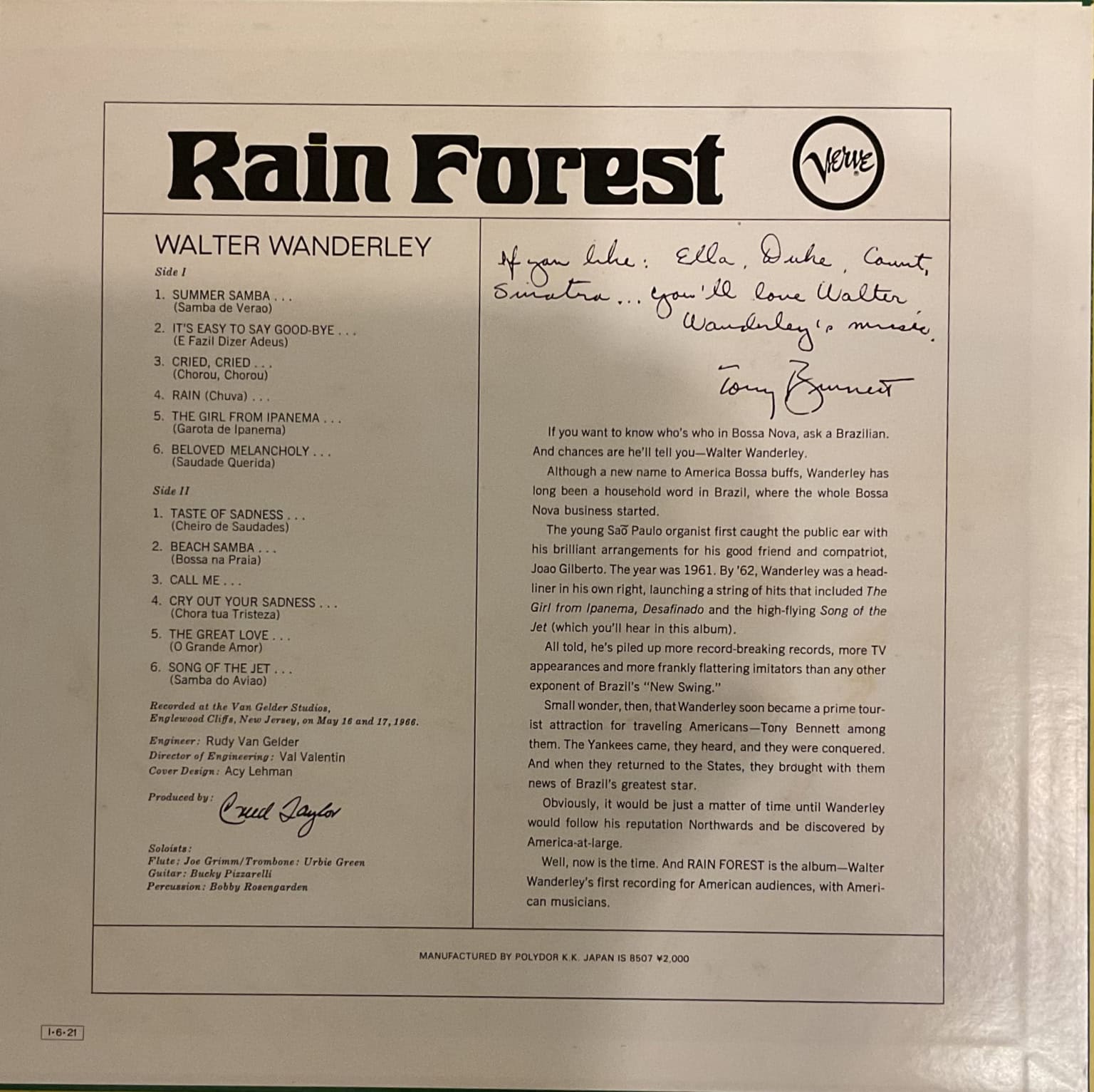 Walter Wanderley - Rain Forest – imaginea 2