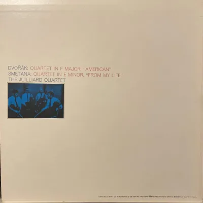 Dvořák / Smetana - The Juilliard Quartet – Quartet In F Major, "American" / Quartet In E Minor, "From My Life" – imaginea 2