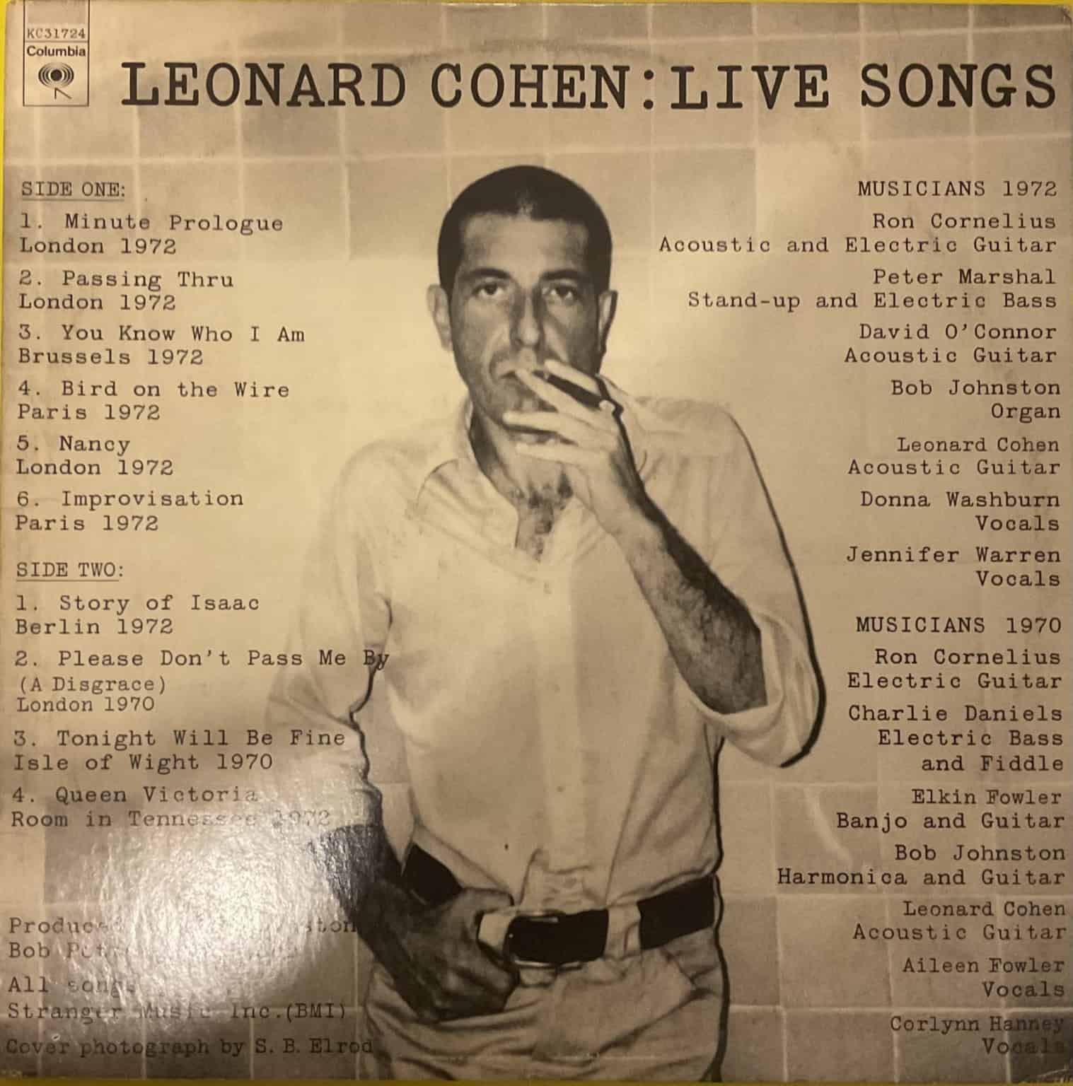 Leonard Cohen - Live Songs