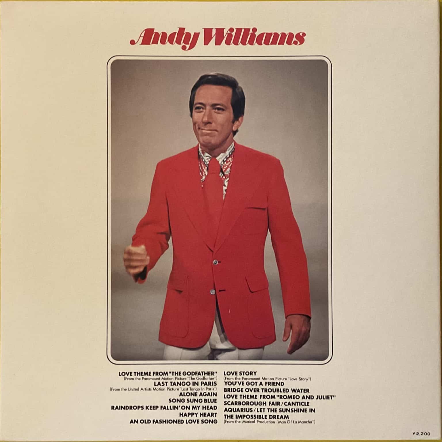 Andy Williams - Greatest Hits Vol. 1 – imaginea 2