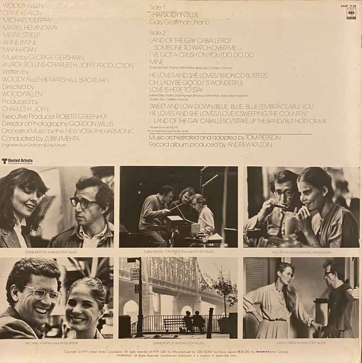 George Gershwin / New York Philharmonic – Music From The Woody Allen Film "Manhattan" – imaginea 2