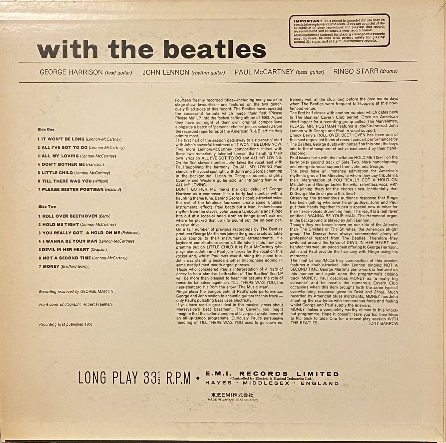 The Beatles – With The Beatles – imaginea 2